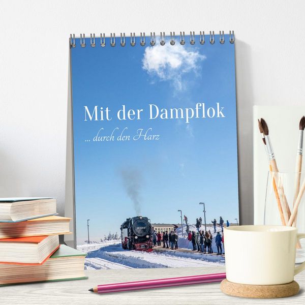 Produktbild: Mit der Dampflok durch den Harz (Tischkalender 2027 DIN A5 hoch), CALVENDO Monatskalender
