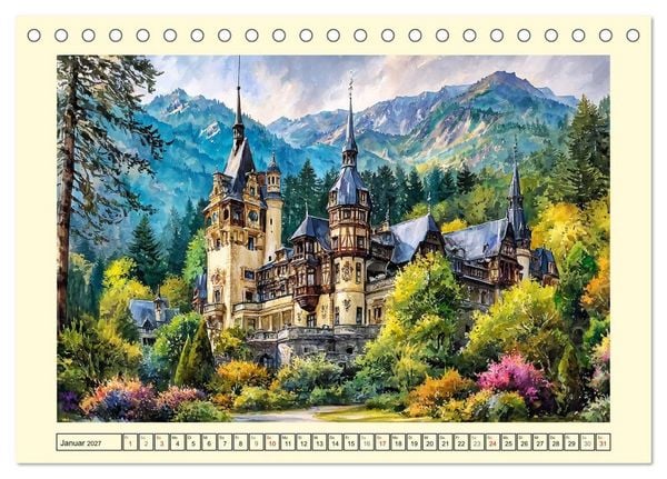 Produktbild: Rum&auml;nien. Zwischen Karpaten und K&uuml;ste (Tischkalender 2027 DIN A5 quer), CALVENDO Monatskalender