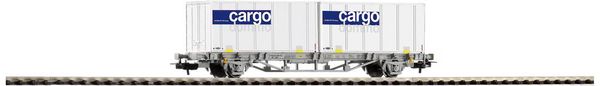 Piko H0 58732 H0 Postcontainerwagen mit 2x 20`Container Cargo Domino der SBB 2x 20`Cargo Domino