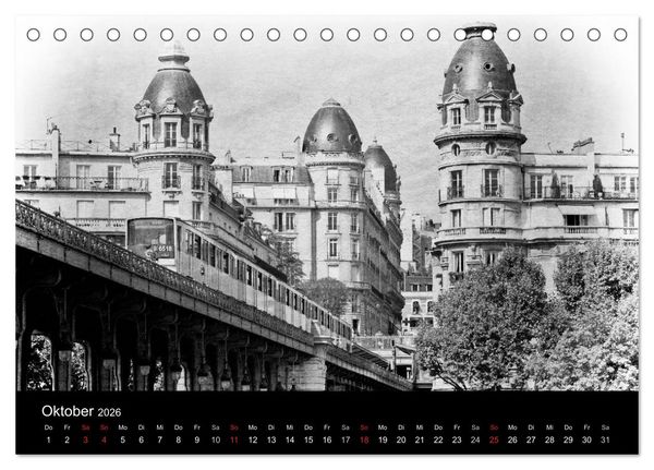 Produktbild: Streifzug durch Paris (Tischkalender 2026 DIN A5 quer), CALVENDO Monatskalender