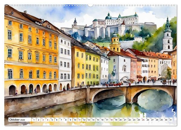 Produktbild: &Ouml;sterreich - Idylle in den Alpen (Wandkalender 2026 DIN A2 quer), CALVENDO Monatskalender