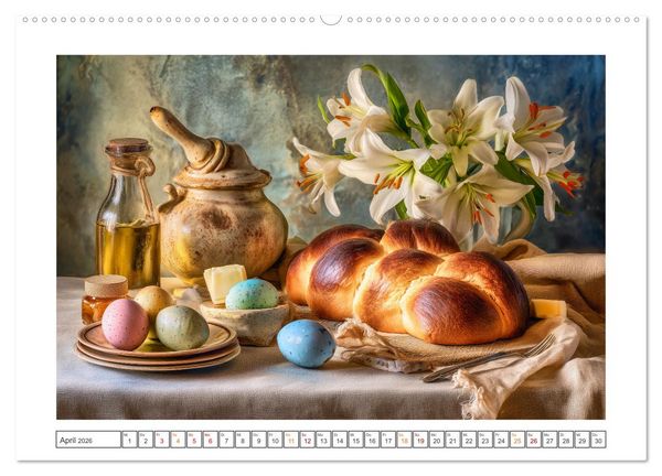 Produktbild: Landleben auf dem Tisch (hochwertiger Premium Wandkalender 2026 DIN A2 quer), Kunstdruck in Hochglanz