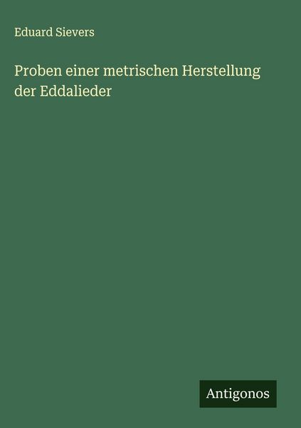 Produktbild: Proben einer metrischen Herstellung der Eddalieder