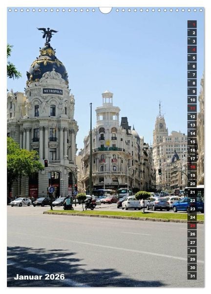 Produktbild: Madrid (Wandkalender 2026 DIN A3 hoch), CALVENDO Monatskalender