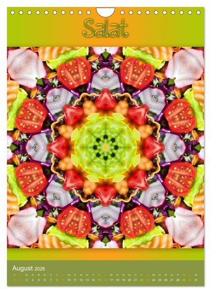 Produktbild: Kulinarische Mandalas (Wandkalender 2026 DIN A4 hoch), CALVENDO Monatskalender