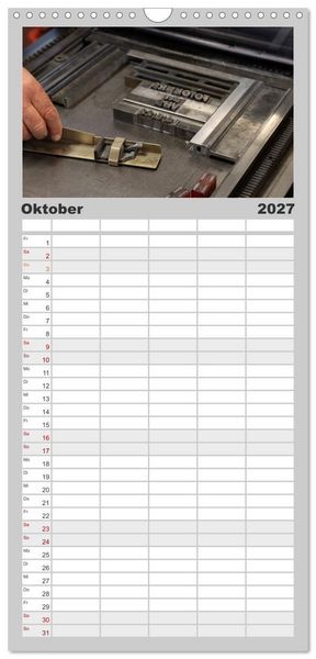 Produktbild: Familienplaner 2027 - Auf Guttenbergs Spuren mit 5 Spalten (Wandkalender, 21 x 45 cm) CALVENDO