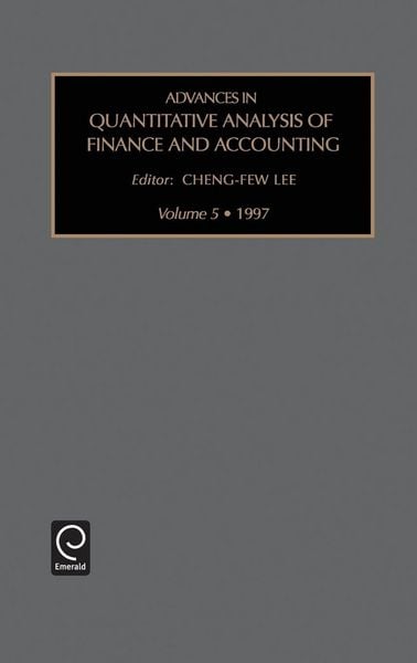 Produktbild: Advances in Quantitative Analysis of Finance and Accounting
