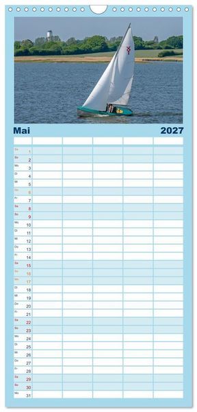 Produktbild: Familienplaner 2027 - Segelboote - Eleganz in Vollendung mit 5 Spalten (Wandkalender, 21 x 45 cm) CALVENDO