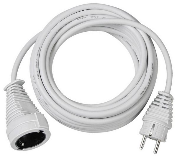 Produktbild: Brennenstuhl 1168440 Strom Verl&auml;ngerungskabel Wei&szlig; 5.00m H05VV-F 3G 1,5mm&sup2;