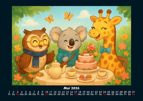 Produktbild: Ollie, Kiki & Nala - Fest der Freundschaft 2026 Fotokalender DIN A4