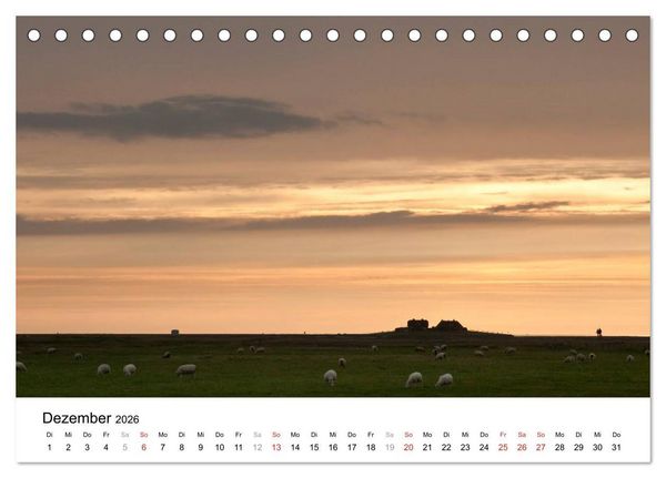Produktbild: Hallig Hooge - zwischen Himmel und Erde (Tischkalender 2026 DIN A5 quer), CALVENDO Monatskalender