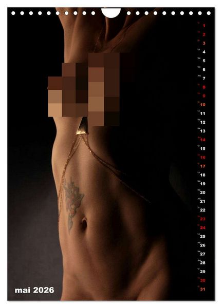 Produktbild: L'or nu (Calendrier mural 2026 DIN A4 horizontal), CALVENDO calendrier mensuel