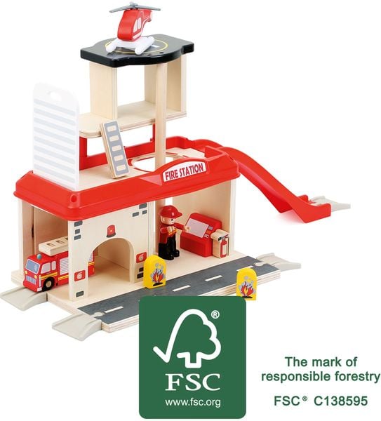 Produktbild: Small Foot Fahrzeuge Feuerwehrwache mit Zubeh&ouml;r