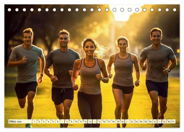 Produktbild: Joggen, gesund laufen (Tischkalender 2026 DIN A5 quer), CALVENDO Monatskalender