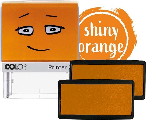 Produktbild: COLOP NIO Ersatz-Stempelkissen, Packung mit 2 Stempelkissen, shiny orange