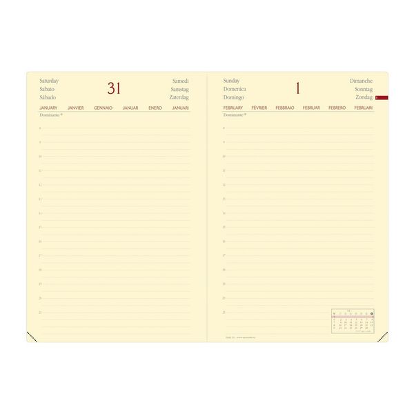 Produktbild: DAILY 21 PREST vz ML Silk weinrot El 2027