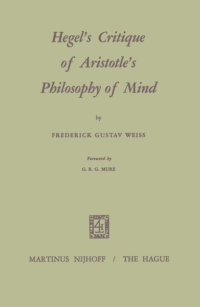 Produktbild: Hegel&rsquo;s Critique of Aristotle&rsquo;s Philosophy of Mind