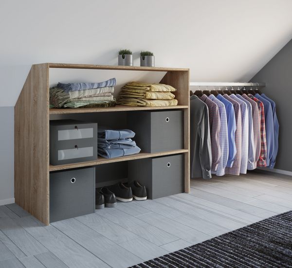 Produktbild: Offener Kleiderschrank Dachschr&auml;gen Regal Dacho l