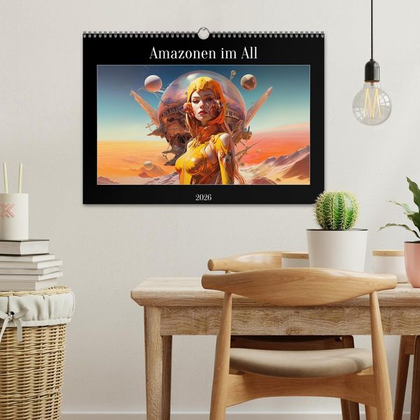 Produktbild: Amazonen im All (Wandkalender 2026 DIN A3 quer), CALVENDO Monatskalender