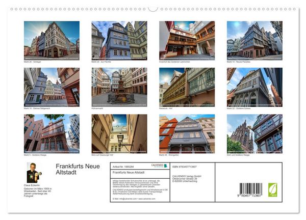 Produktbild: Frankfurts Neue Altstadt (hochwertiger Premium Wandkalender 2026 DIN A2 quer), Kunstdruck in Hochglanz