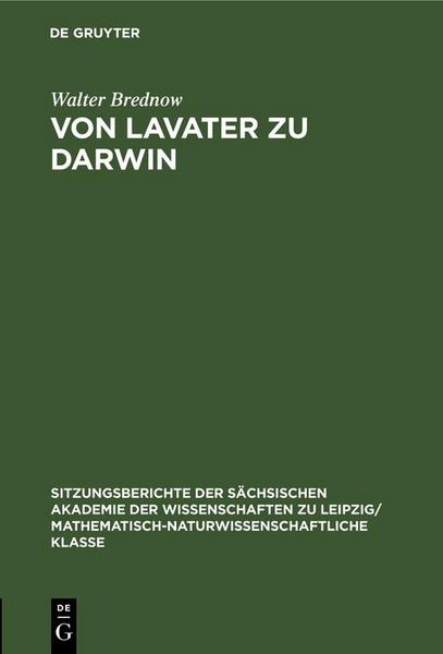 Produktbild: Von Lavater zu Darwin