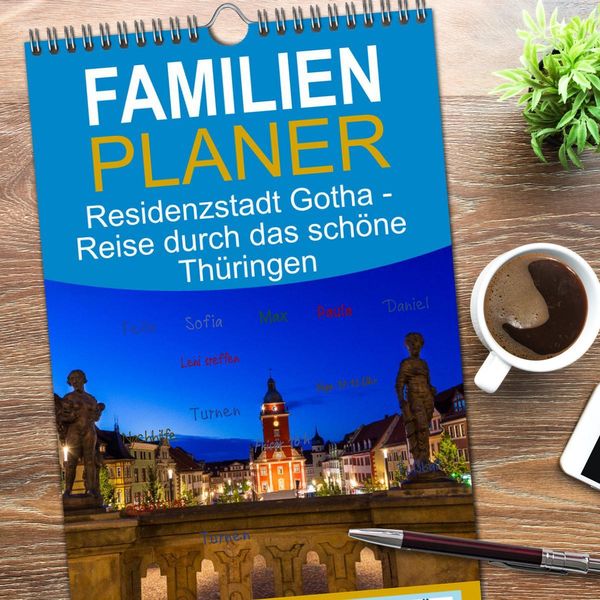 Produktbild: Familienplaner 2026 - Residenzstadt Gotha - Reise durch das sch&ouml;ne Th&uuml;ringen mit 5 Spalten (Wandkalender, 21 x 45 cm) CALVENDO