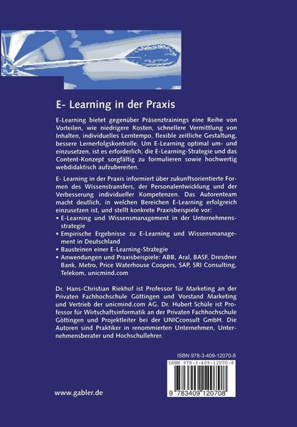 Produktbild: E-Learning in der Praxis