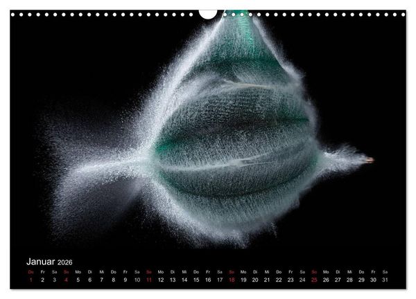 Produktbild: Ballistik Highspeed Fotos (Wandkalender 2026 DIN A3 quer), CALVENDO Monatskalender