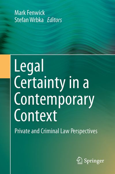 Produktbild: Legal Certainty in a Contemporary Context