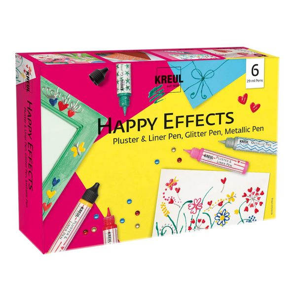 KREUL Verzier und Effektfarben Set Happy Effects 6x29ml