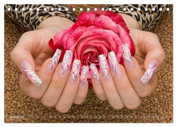 Produktbild: Verg&auml;ngliche Kunst - Nailart Episode 2 (Tischkalender 2026 DIN A5 quer), CALVENDO Monatskalender