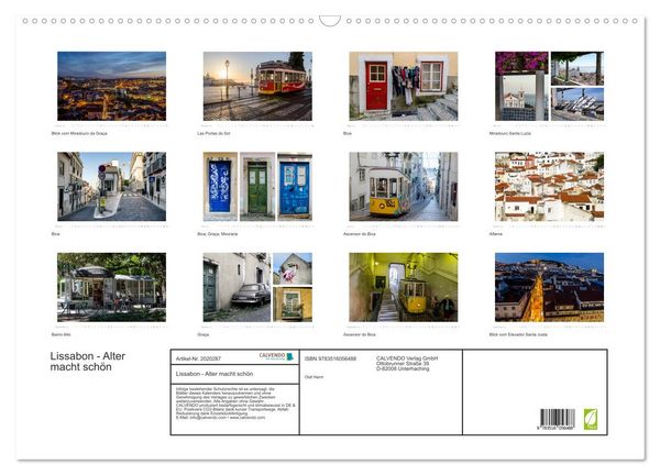 Produktbild: Lissabon - Alter macht sch&ouml;n (Wandkalender 2026 DIN A2 quer), CALVENDO Monatskalender