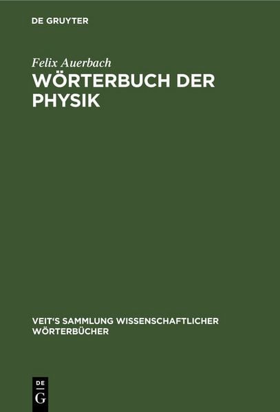Produktbild: W&ouml;rterbuch der Physik