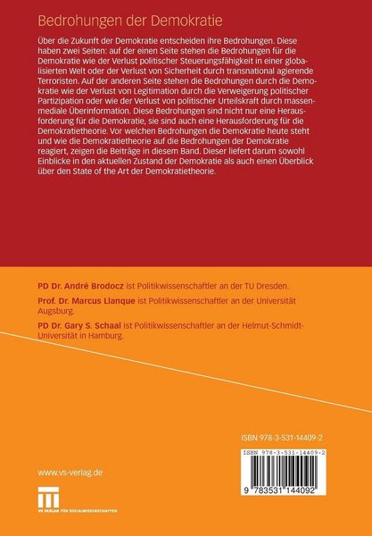 Produktbild: Bedrohungen der Demokratie