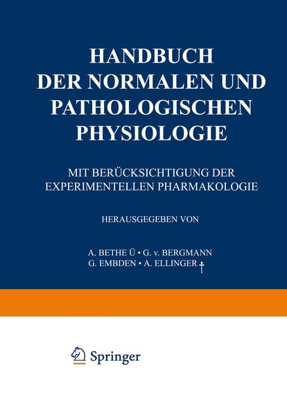Produktbild: Handbuch der normalen und pathologischen Physiologie