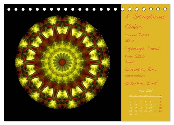 Produktbild: Kleine Chakrenlehre (Tischkalender 2026 DIN A5 quer), CALVENDO Monatskalender