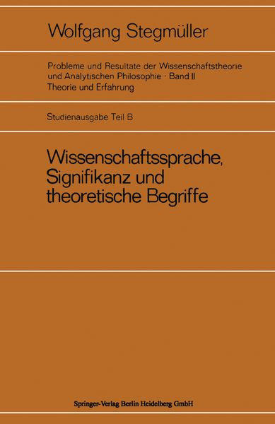 Produktbild: Wissenschaftssprache, Signifikanz und theoretische Begriffe