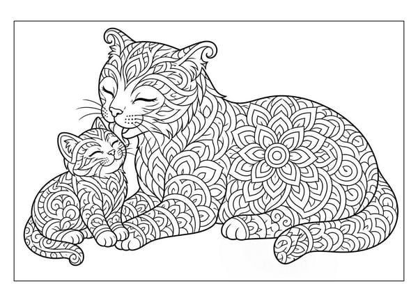 Produktbild: Mandala Malbuch Katzen f&uuml;r Kinder ab 8 Jahren, Teenager und Erwachsene mit 50 sch&ouml;nen Ausmalmotiven