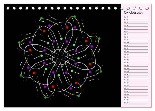 Produktbild: Filigran - Mandalas (Tischkalender 2026 DIN A5 quer), CALVENDO Monatskalender