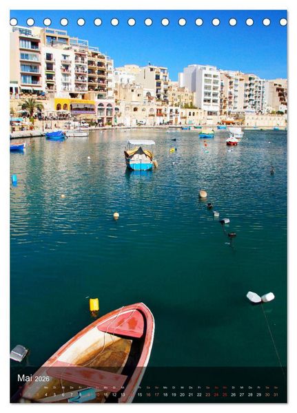 Produktbild: Unterwegs in Malta (Tischkalender 2026 DIN A5 hoch), CALVENDO Monatskalender