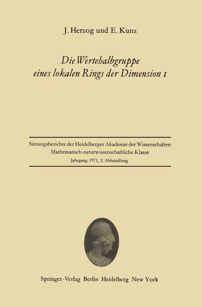 Produktbild: Die Wertehalbgruppe eines lokalen Rings der Dimension I