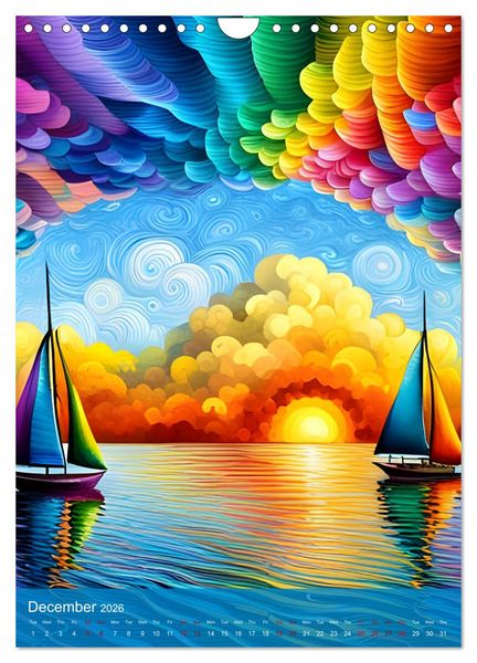 Produktbild: Rainbow Horizons (Wall Calendar 2026 DIN A4 portrait), CALVENDO 12 Month Wall Calendar