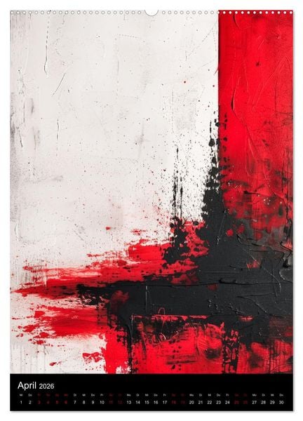 Produktbild: Abstrakte KI-Kunst (Wandkalender 2026 DIN A2 hoch), CALVENDO Monatskalender