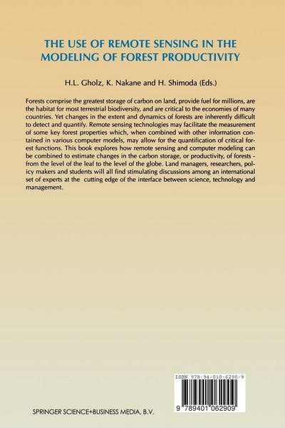 Produktbild: The Use of Remote Sensing in the Modeling of Forest Productivity