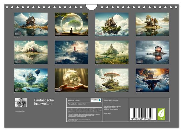 Produktbild: Fantastische Inselwelten (Wandkalender 2026 DIN A4 quer), CALVENDO Monatskalender