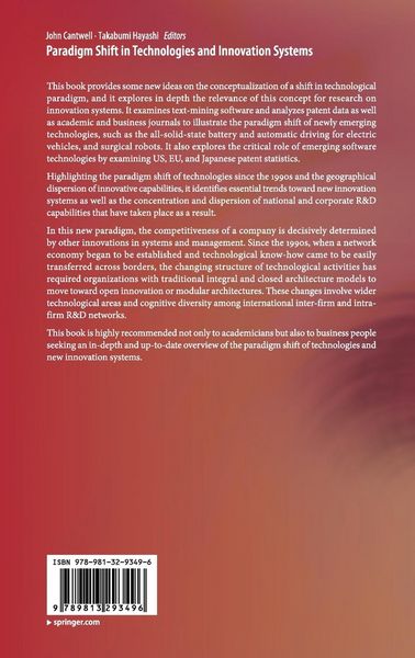 Produktbild: Paradigm Shift in Technologies and Innovation Systems