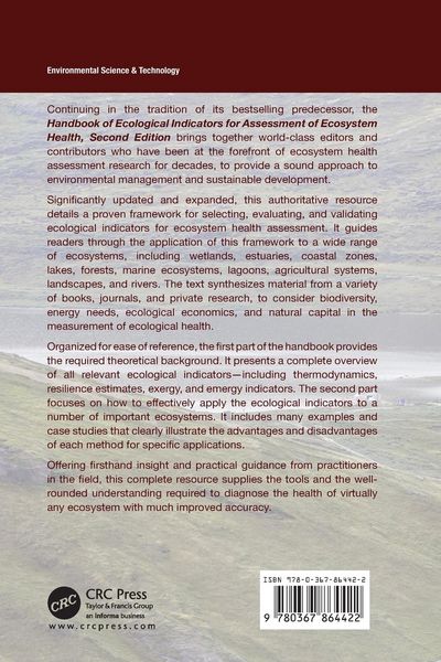 Produktbild: Handbook of Ecological Indicators for Assessment of Ecosystem Health