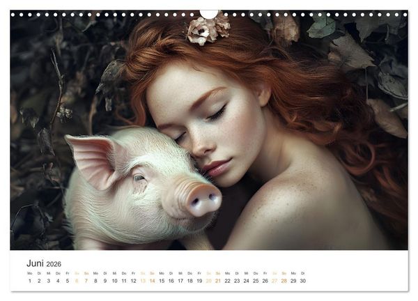 Produktbild: Magische Tierliebe (Wandkalender 2026 DIN A3 quer), CALVENDO Monatskalender