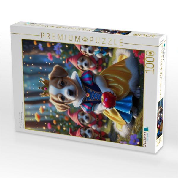Produktbild: CALVENDO Puzzle Schneewittchen Hundewelpe | 1000 Teile Lege-Gr&ouml;&szlig;e 64x48cm Foto-Puzzle f&uuml;r gl&uuml;ckliche Stunden
