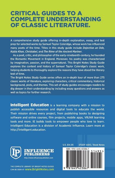 Produktbild: Study Guide to The Rime of the Ancient Mariner and Other Works by Samuel Taylor Coleridge